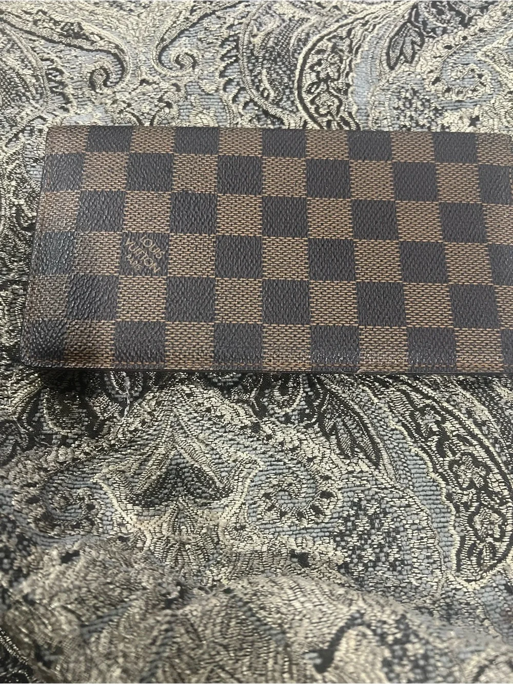 Louis Vuitton Brown Damier Ebene Checkered Long Wallet